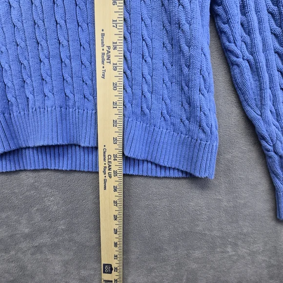 Lauren Ralph Laure Blue Cable Knit Sweater - Picture 7 of 8